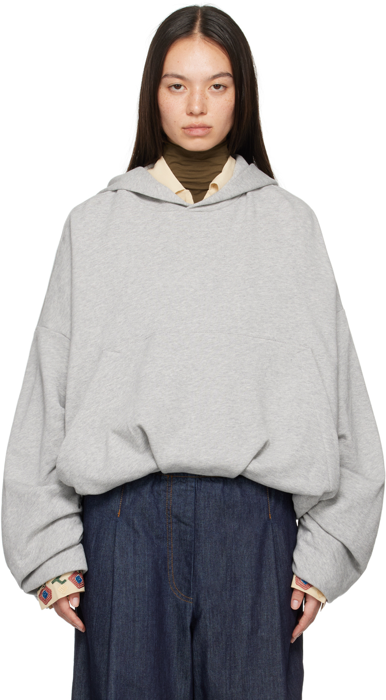 Black Draped Hoodie