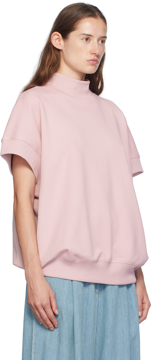 Shop Dries Van Noten Pink Rib Sweatshirt In 313 Lpink
