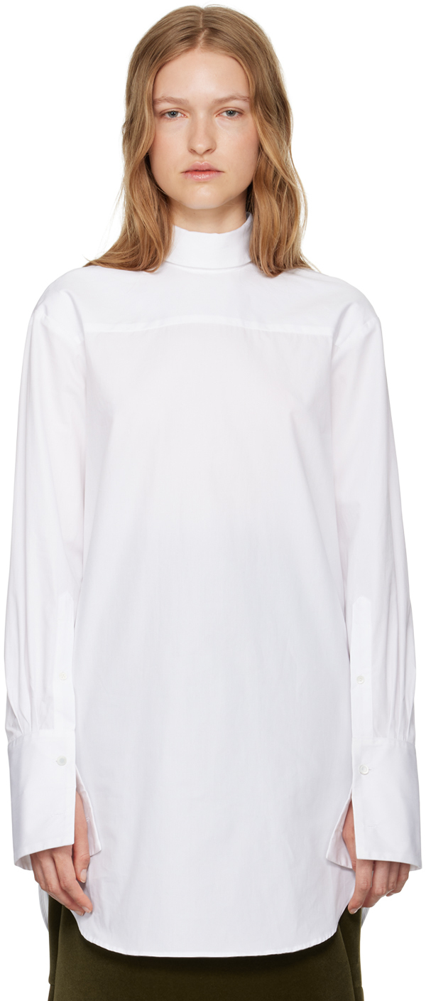 Shop Dries Van Noten White Reverse Shirt In 001 White