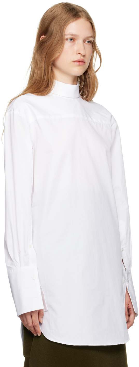 Shop Dries Van Noten White Reverse Shirt In 001 White