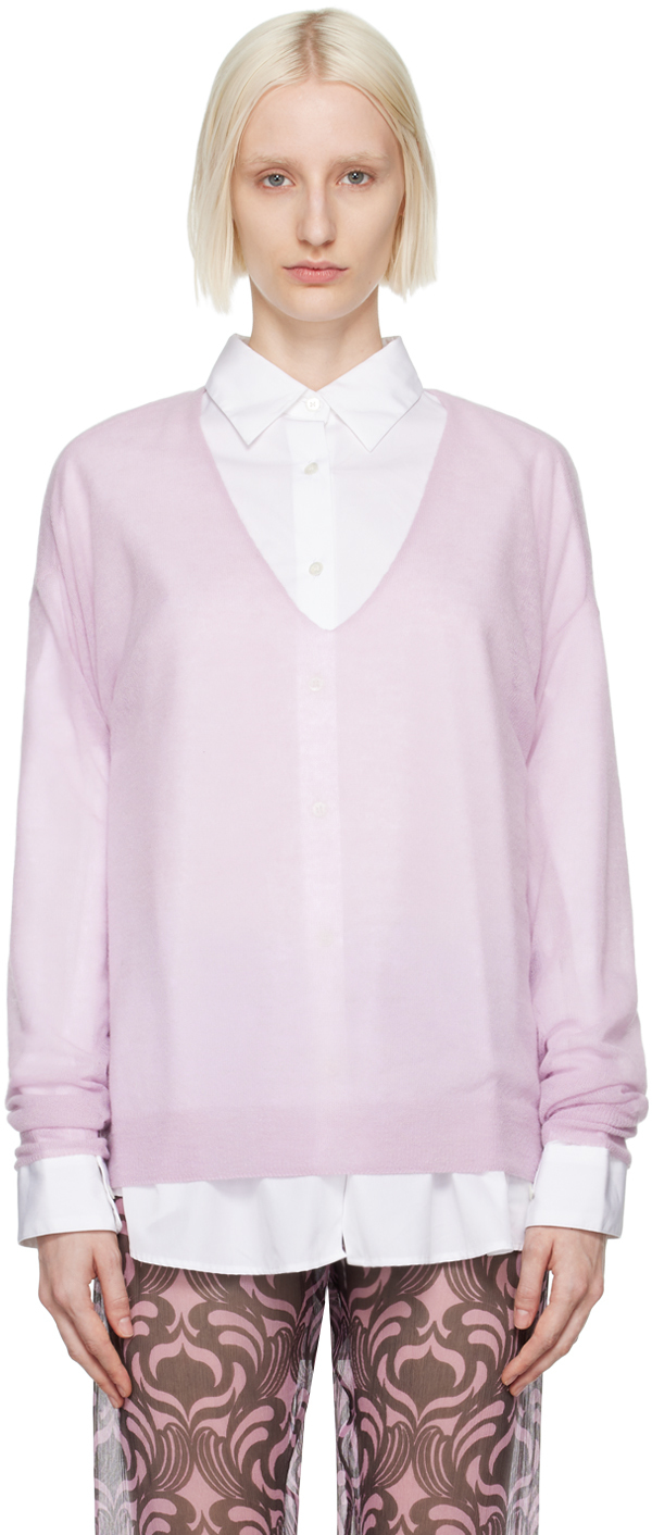 Shop Dries Van Noten Purple Wool Sweater In 403 Lilac