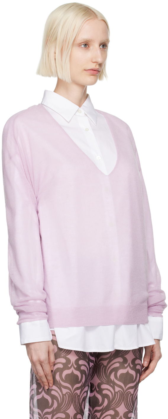 Dries Van Noten Purple Wool Sweater In 403 Lilac