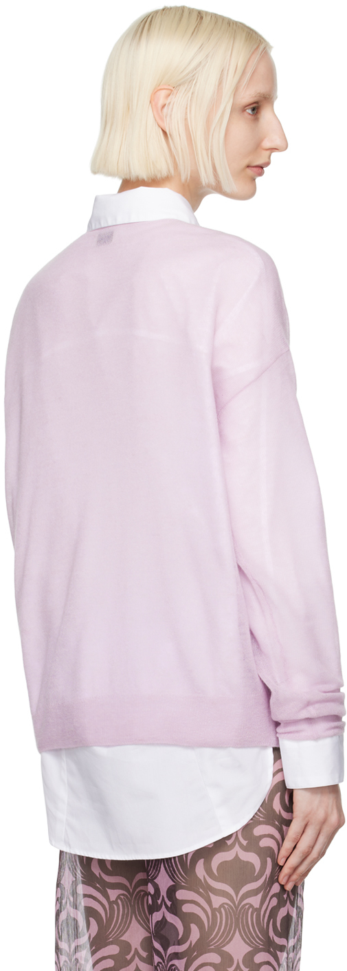 Dries Van Noten Purple Wool Sweater In 403 Lilac