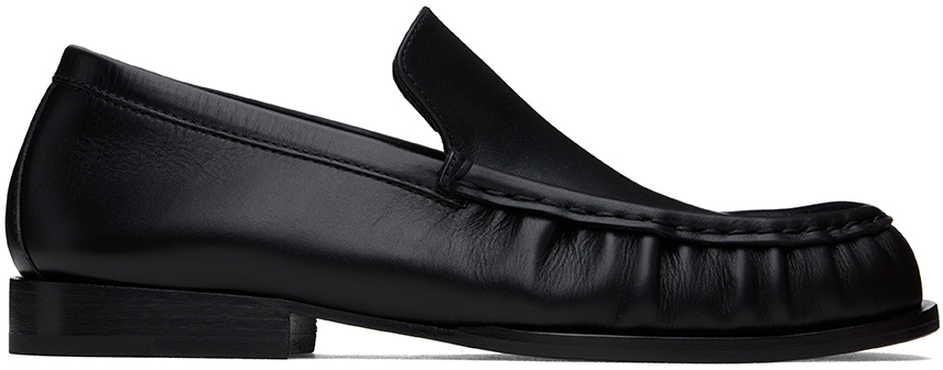 Shop Dries Van Noten Black Leather Loafers In 900 Black