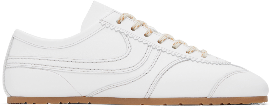 Shop Dries Van Noten White Leather Sneakers In 001 White