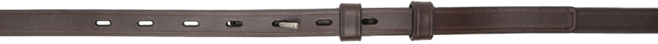 Shop Dries Van Noten Brown Leather Belt In 704 Dark Brown