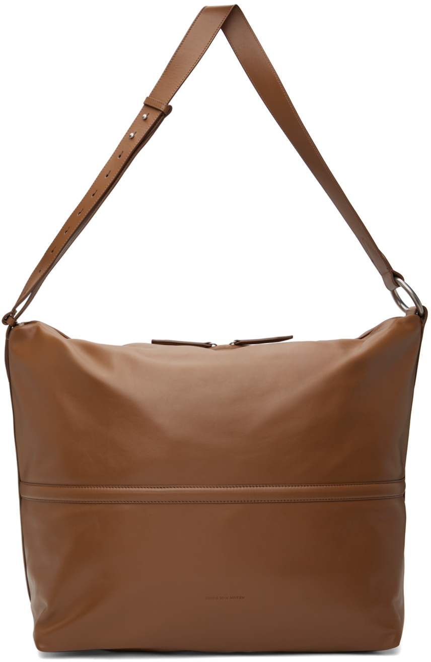 Brown Holdall Crossbody Bag