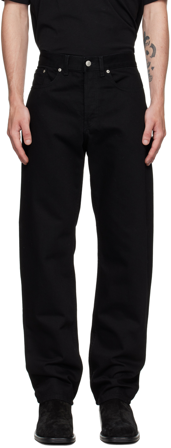 Shop Dries Van Noten Black Straight-leg Jeans In 900 Black