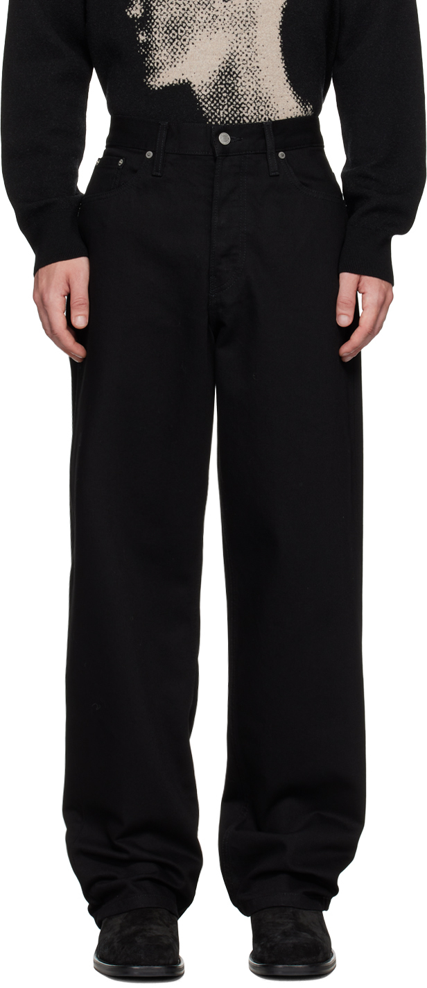 Shop Dries Van Noten Black Wide-leg Jeans In 900 Black