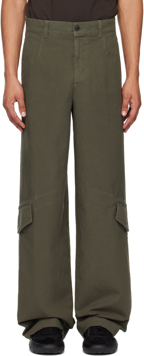 Shop Dries Van Noten Gray Loose-fit Cargo Pants In 802 Grey