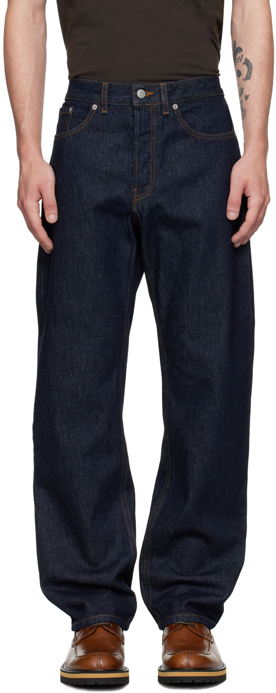 Shop Dries Van Noten Indigo Straight-leg Jeans In 507 Indigo