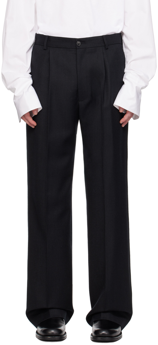 Black Wool Trousers