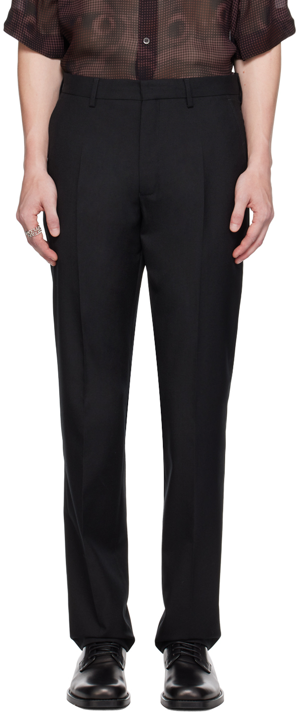 Black Pleat Trousers