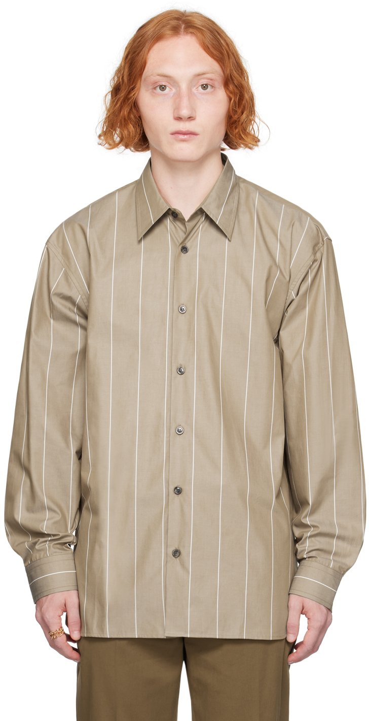 Shop Dries Van Noten Brown Stripes Shirt In 703 Brown