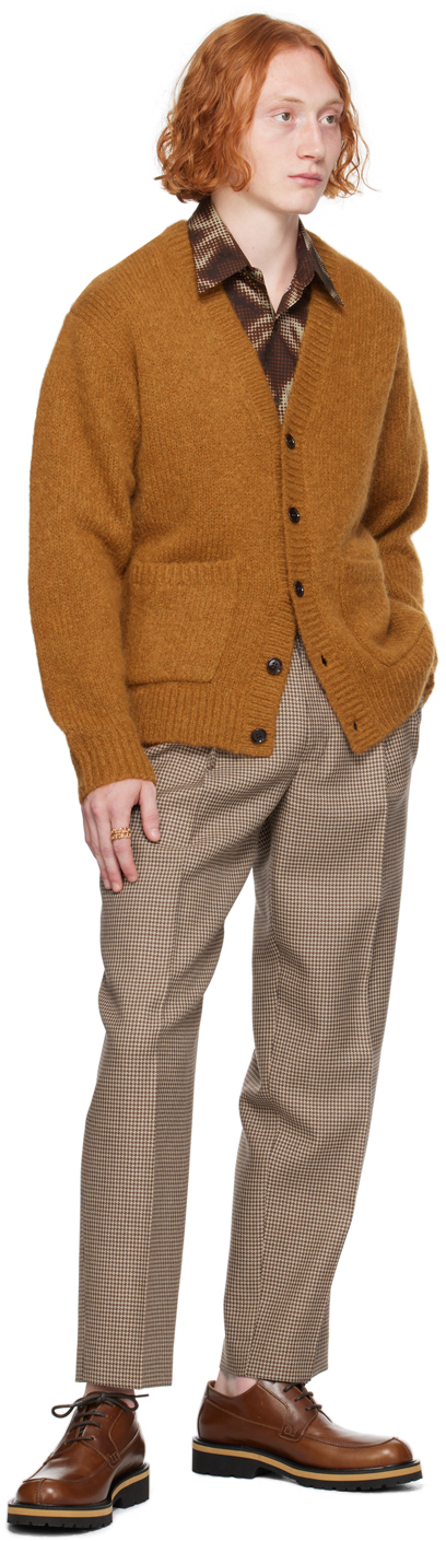 Dries Van Noten Brown Graphic Shirt In 703 Brown