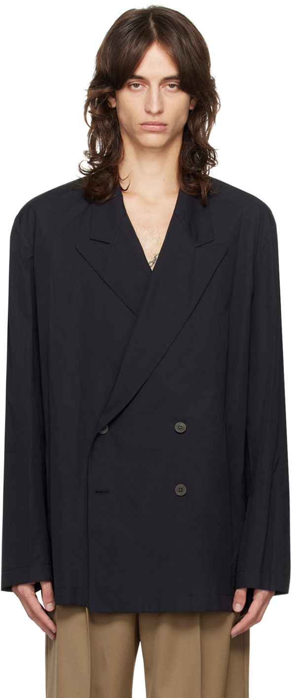 Shop Dries Van Noten Black Cotton Poplin Blazer In 900 Black