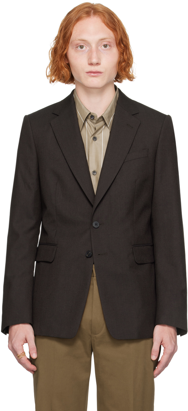 Shop Dries Van Noten Brown Single-breasted Blazer In 704 Dark Brown