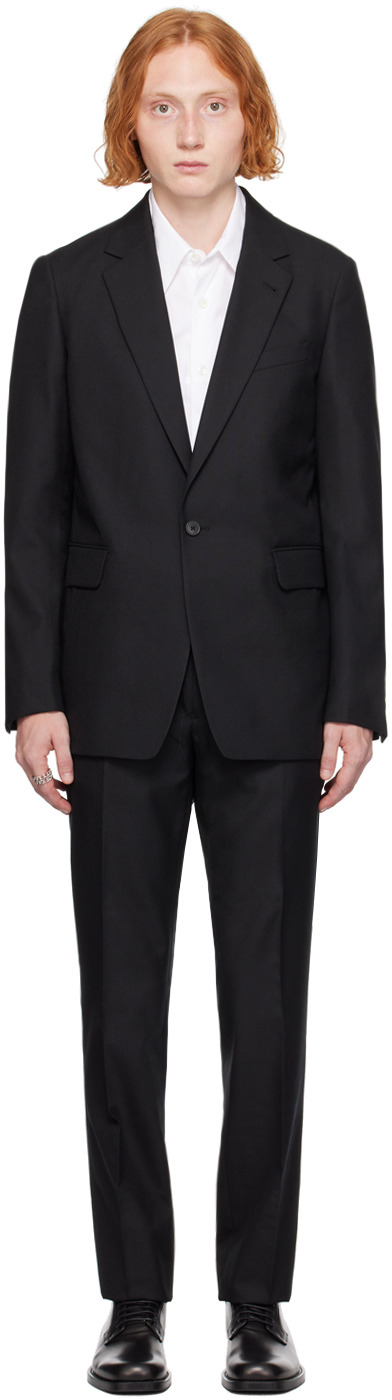 Shop Dries Van Noten Black Single-breasted Suit In 900 Black