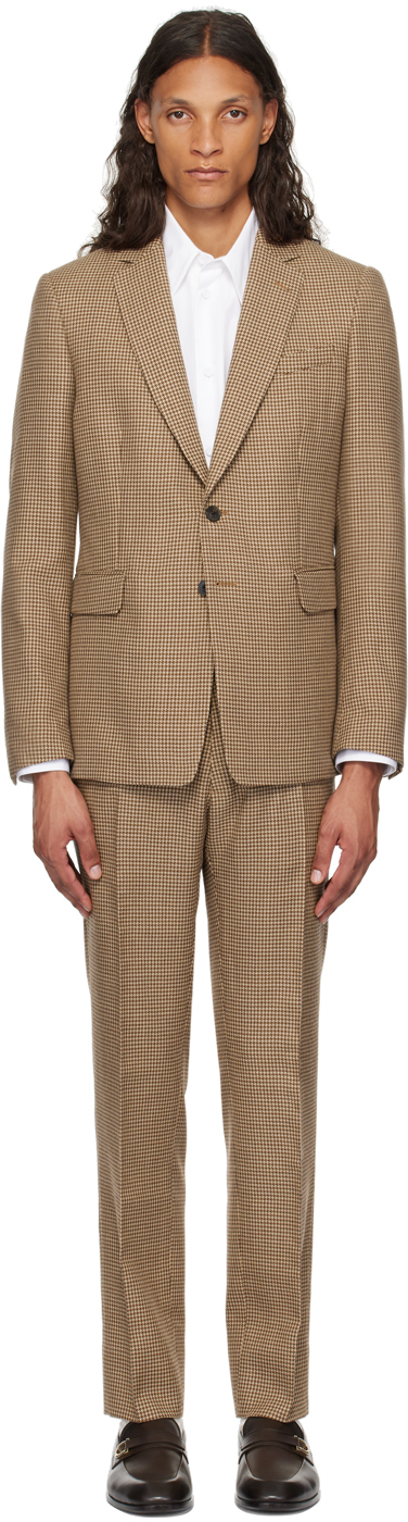 Tan Houndstooth Suit