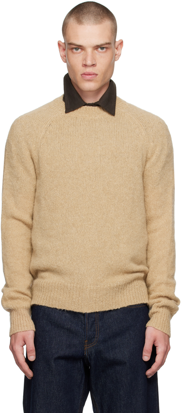 Shop Dries Van Noten Beige Alpaca Sweater In 4 Natural