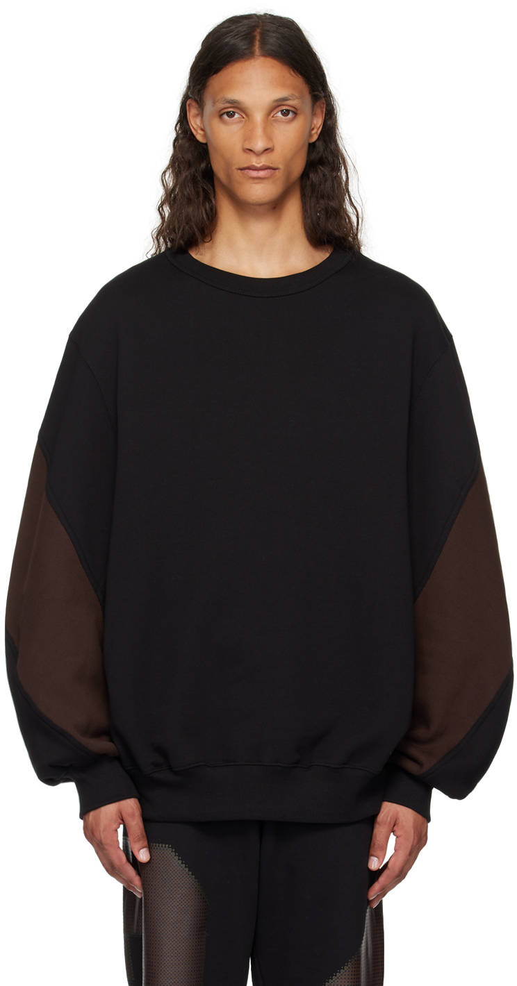 Shop Dries Van Noten Black Loose Fit Sweatshirt In 900 Black