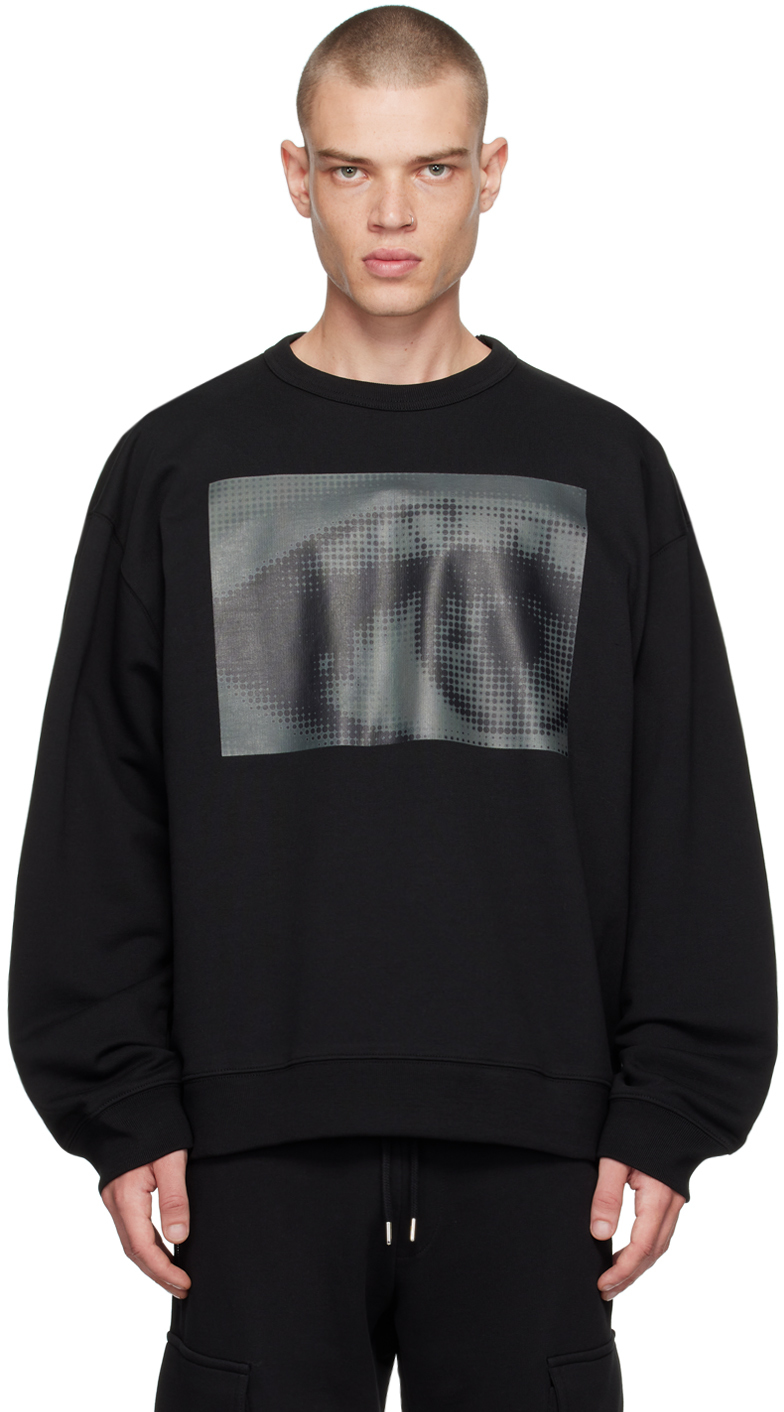 Shop Dries Van Noten Black Oversized Sweatshirt In 900 Black