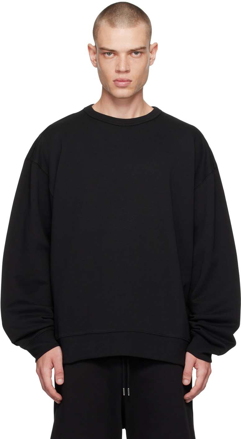 Shop Dries Van Noten Black Oversized Sweatshirt In 900 Black