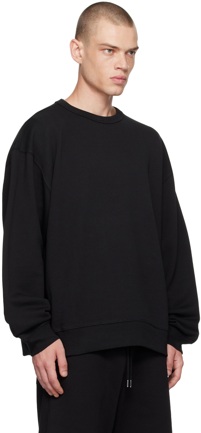 Dries Van Noten Black Oversized Sweatshirt In 900 Black