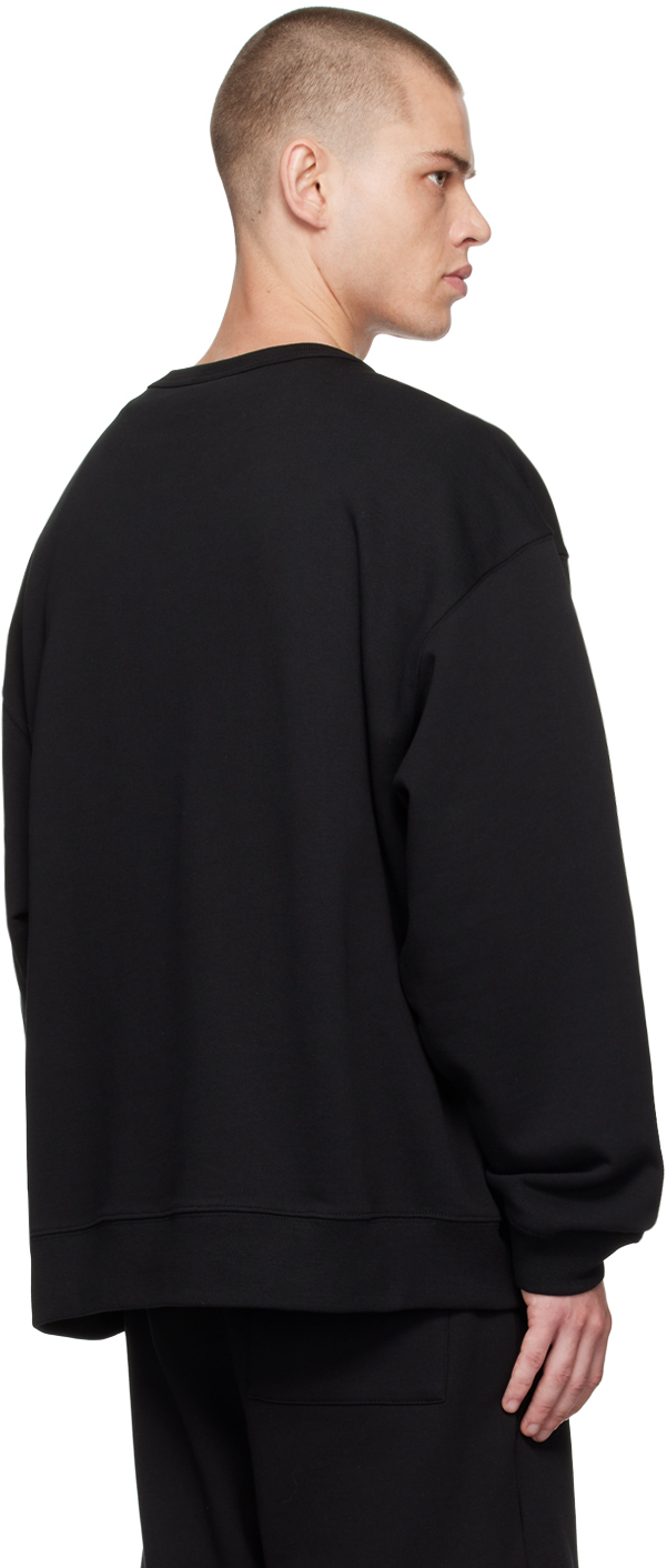 Dries Van Noten Black Oversized Sweatshirt In 900 Black