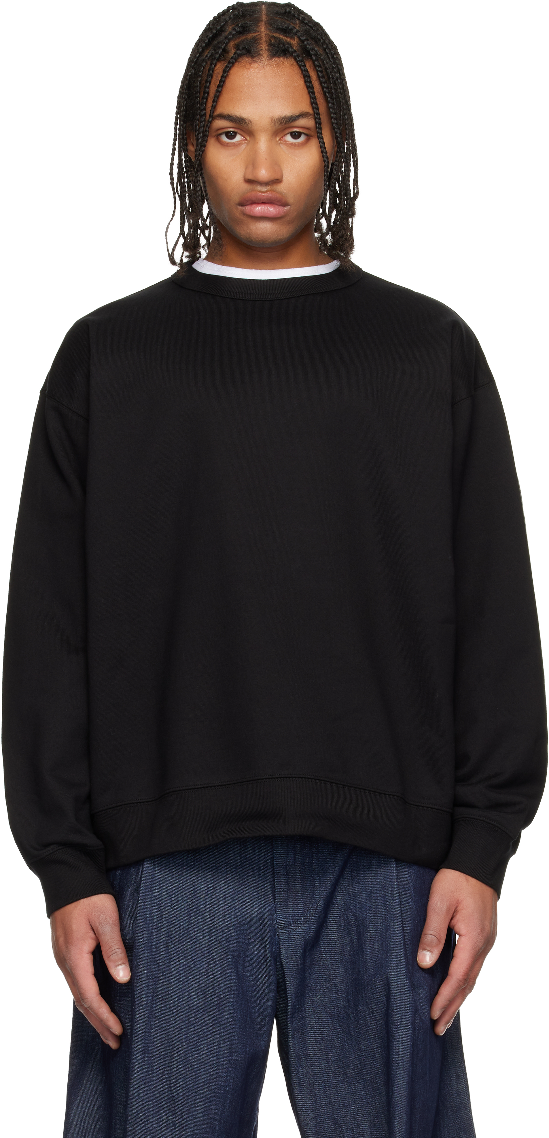 Dries Van Noten Black Oversized Sweatshirt In Black
