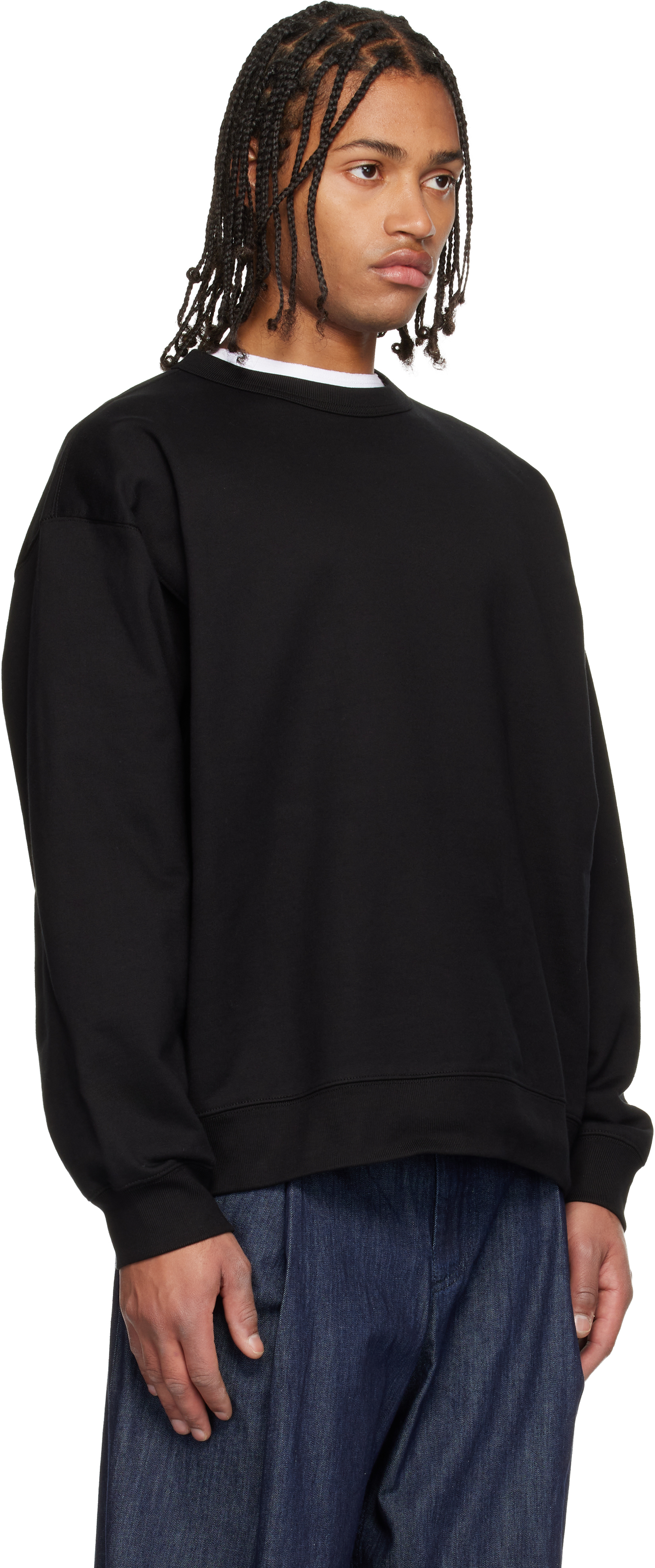 Dries Van Noten Black Oversized Sweatshirt In Black