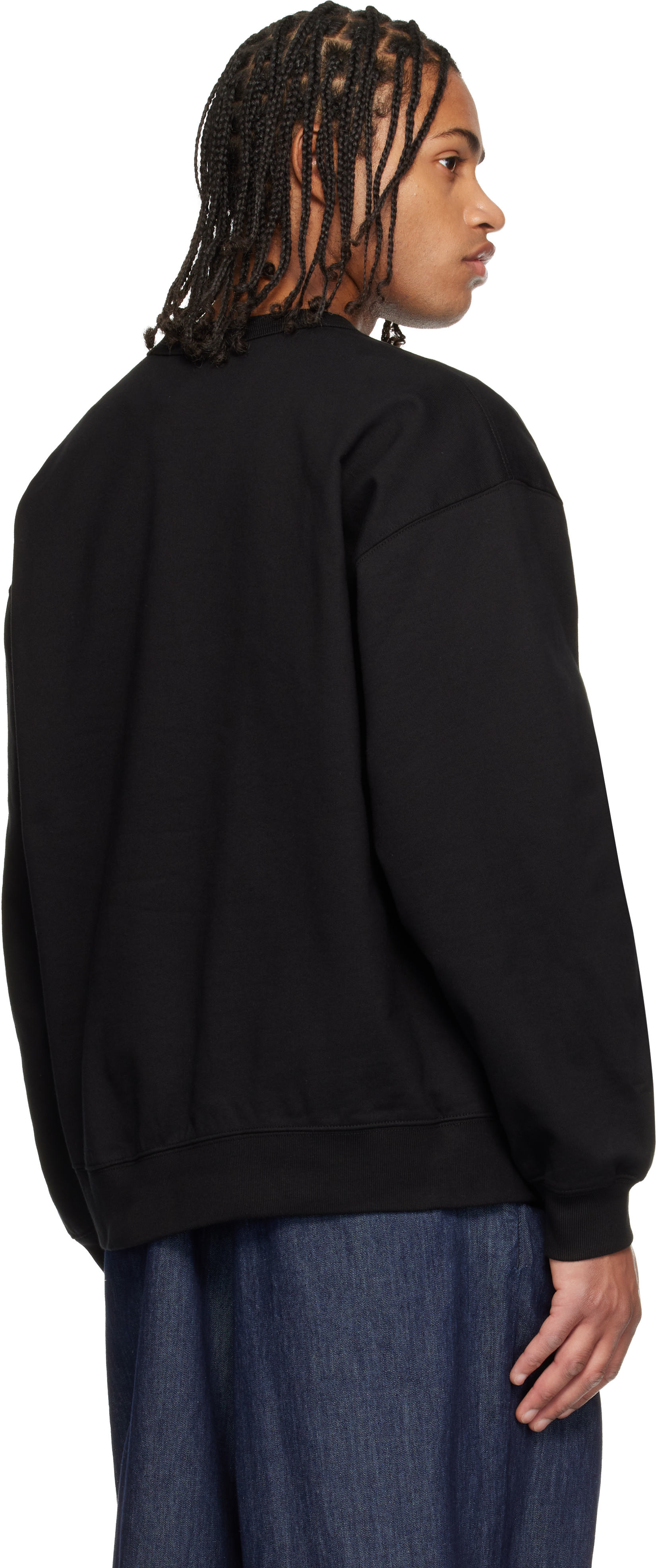 Dries Van Noten Black Oversized Sweatshirt In Black