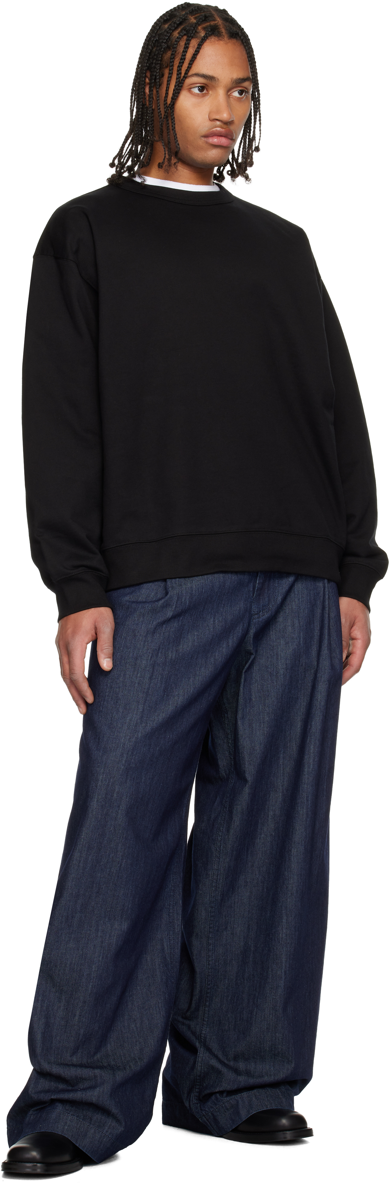 Dries Van Noten Black Oversized Sweatshirt In Black