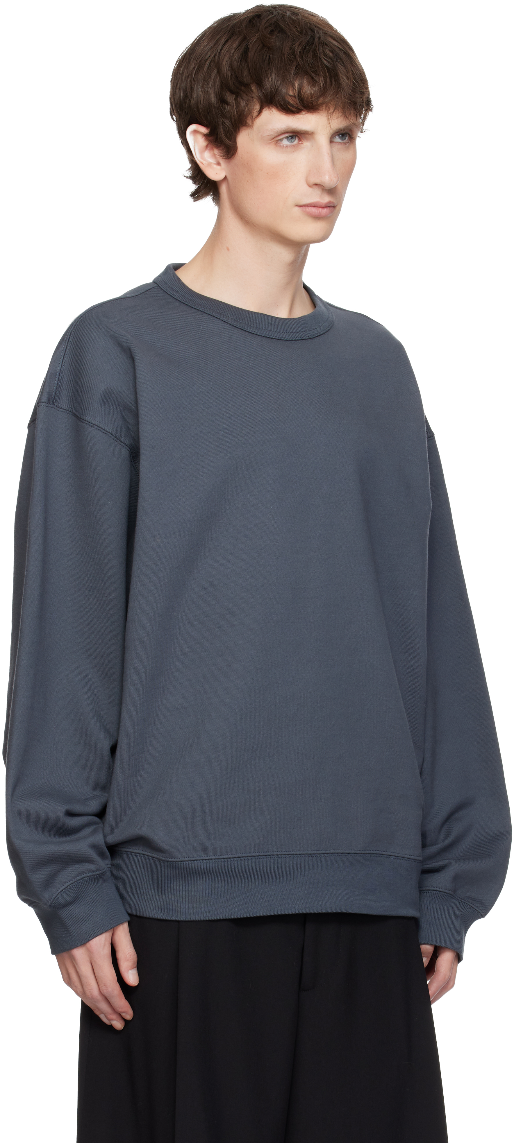Dries Van Noten Gray Oversized Sweatshirt In Gray