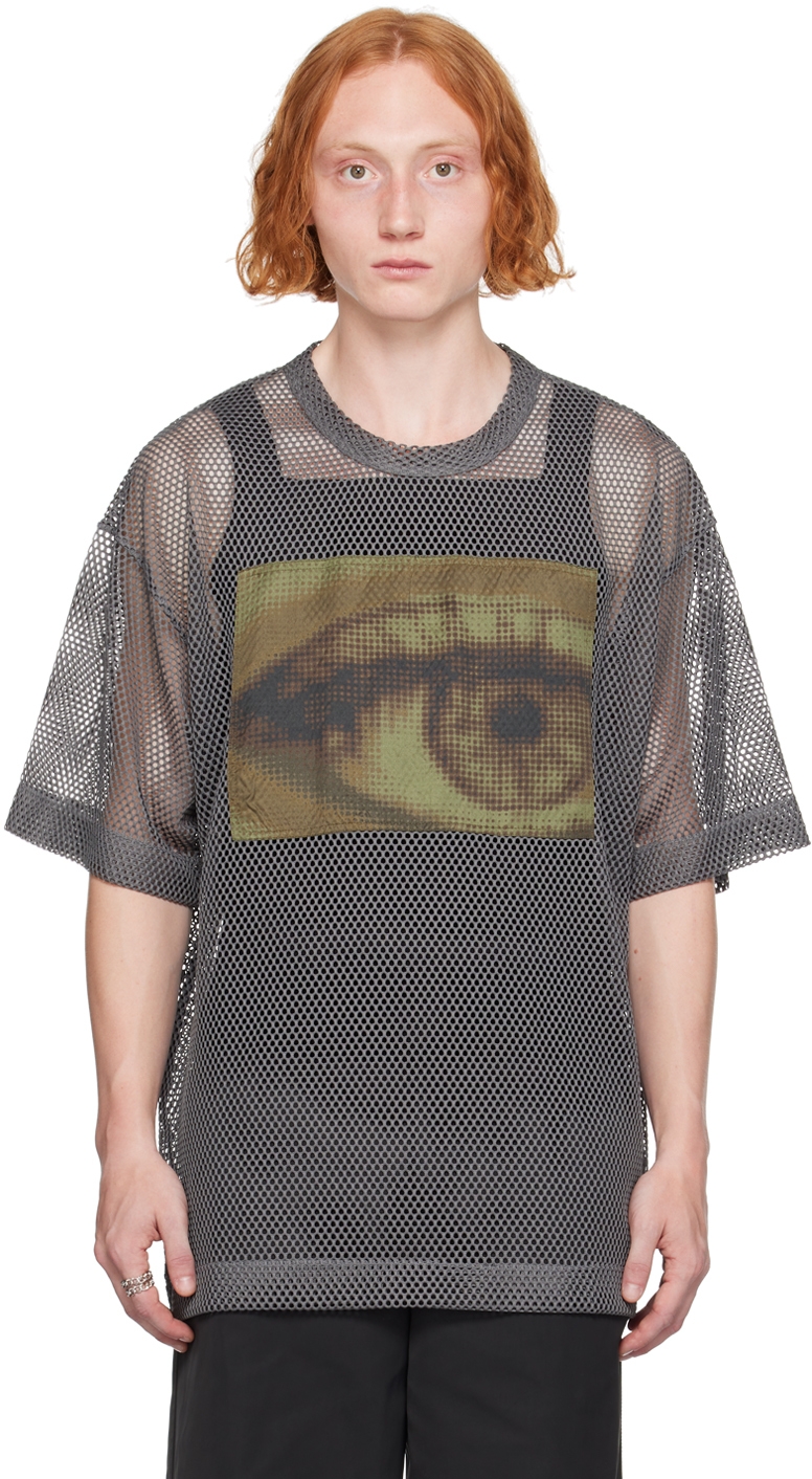 Shop Dries Van Noten Gray Patch T-shirt In 510 Steel