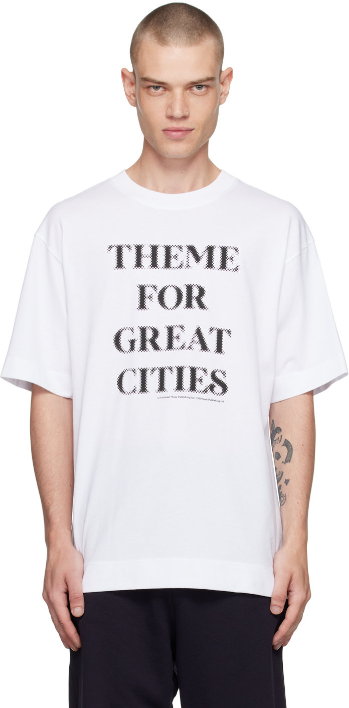 Shop Dries Van Noten White Theme Song T-shirt In 1 White