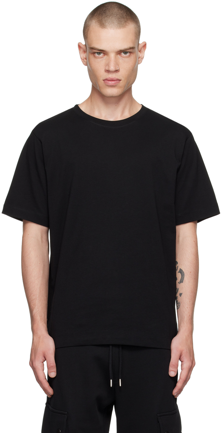 Dries Van Noten Black Regular Cotton T-shirt In 900 Black