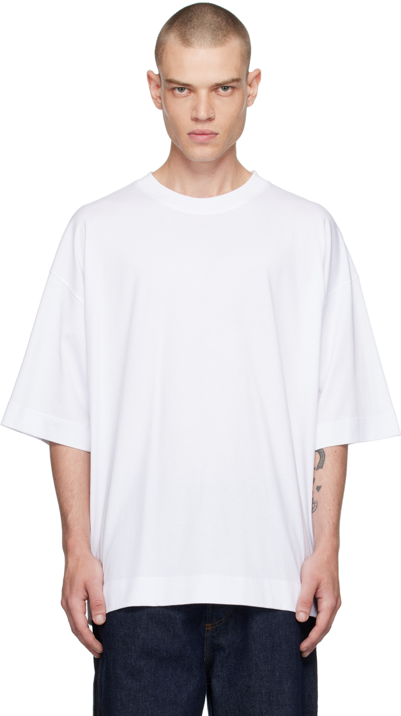 Shop Dries Van Noten White Oversized T-shirt In White 1