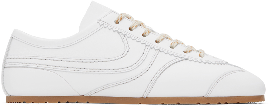 Shop Dries Van Noten White Leather Sneakers In 1 White