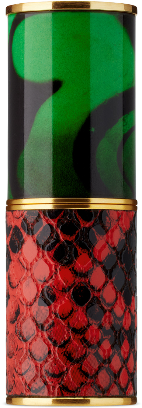 Green & Red Malachite Snake Refillable Lipstick Case