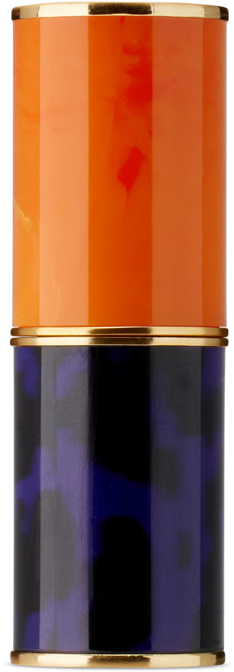 Orange & Purple Amber Jungle Refillable Lipstick Case by Dries Van