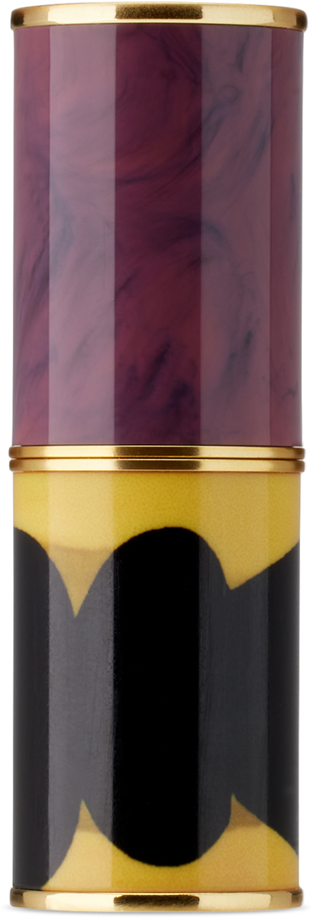 Purple & Yellow Amethyst Shadow Refillable Lipstick Case