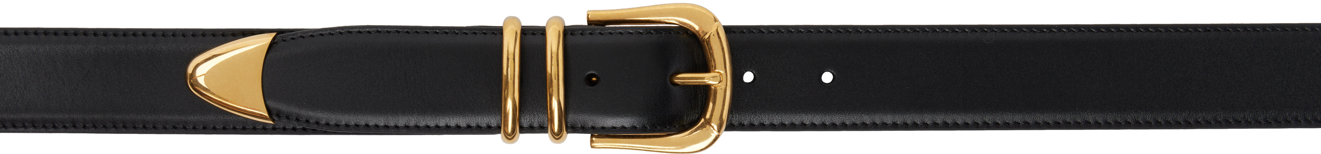 Shop The Row Black Vintage Belt In Blsg Black Shg