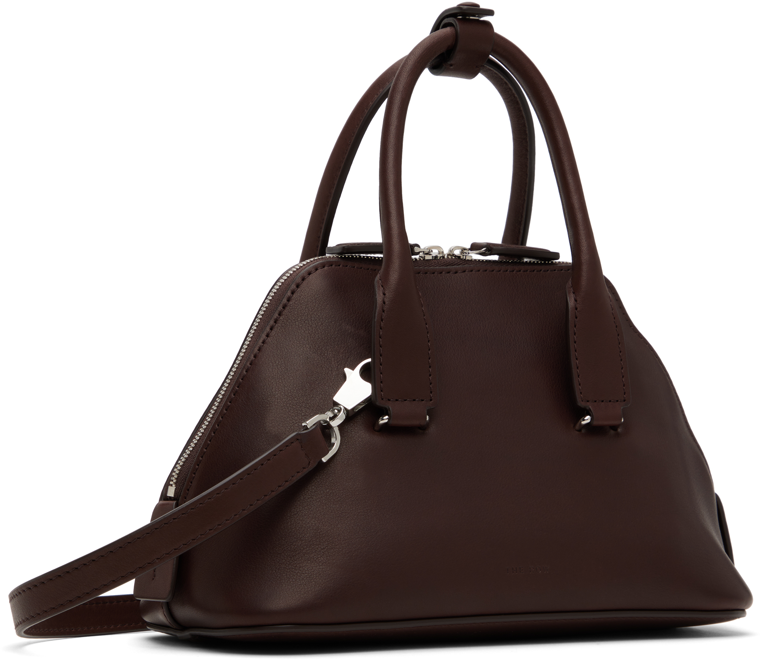 The Row Woman Brown Top Handle Bags In Dbp Dark Brown Pld