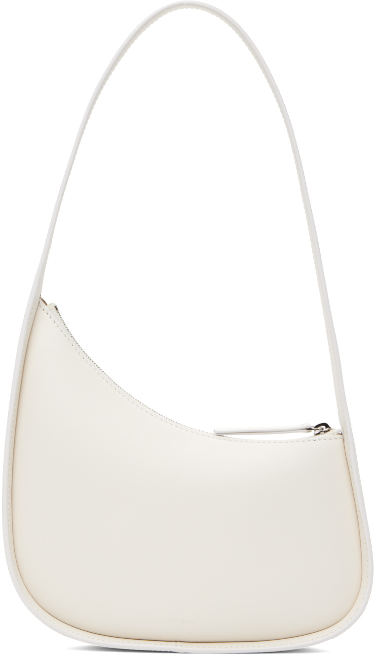 【関税込み】The Row オフホワイト Half Moon バッグ The Row: Off-White Half Moon Bag | SSENSE
