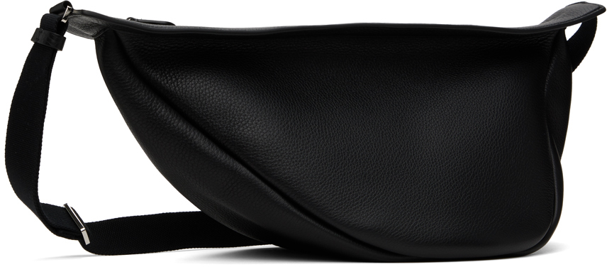 The Row Black Large Slouchy Banana Bag In Blpl Black Pld