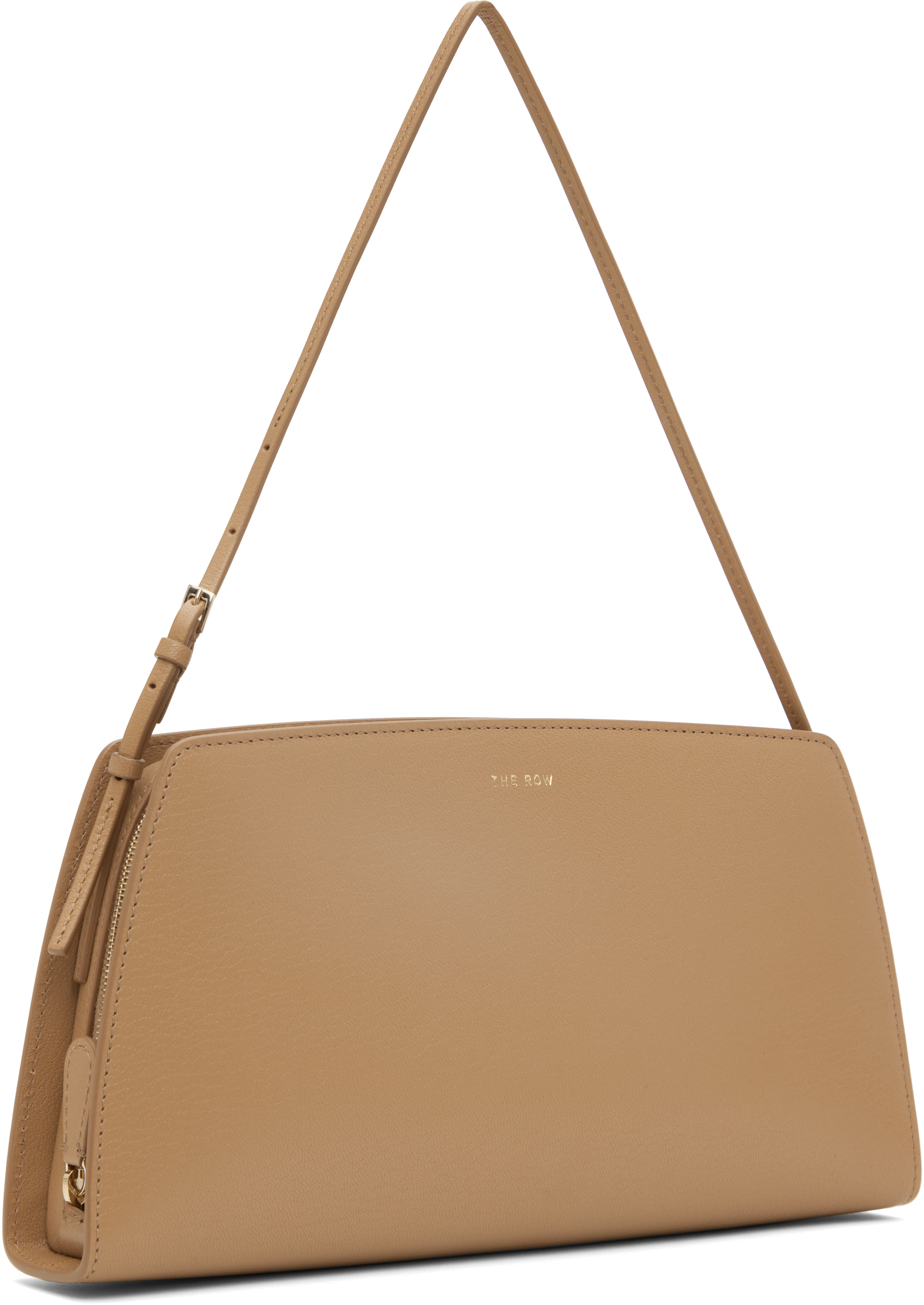 The Row Dalia Baguette Bag In Wclg Warm Chestnut L