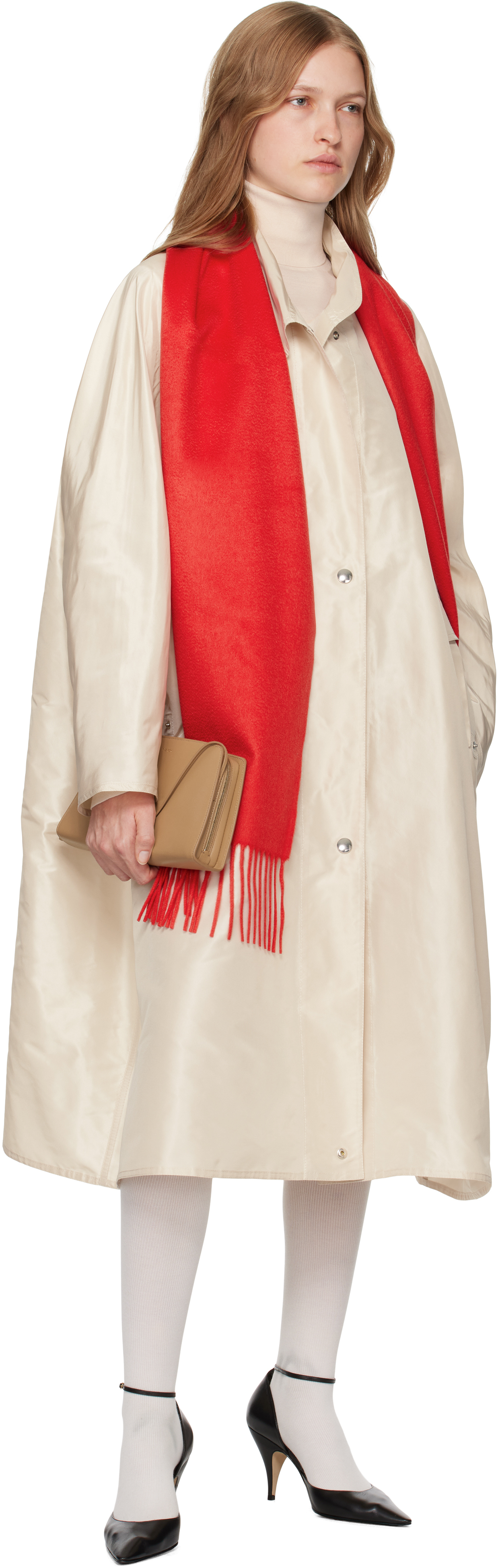 The Row Dalia Baguette Bag In Wclg Warm Chestnut L
