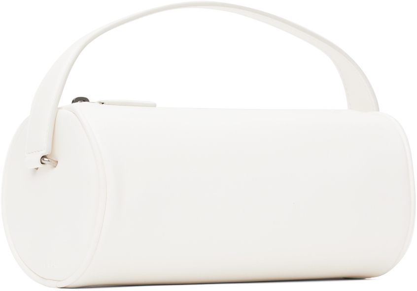 Shop The Row White Round 90's Bag In Owa Optic White Ans