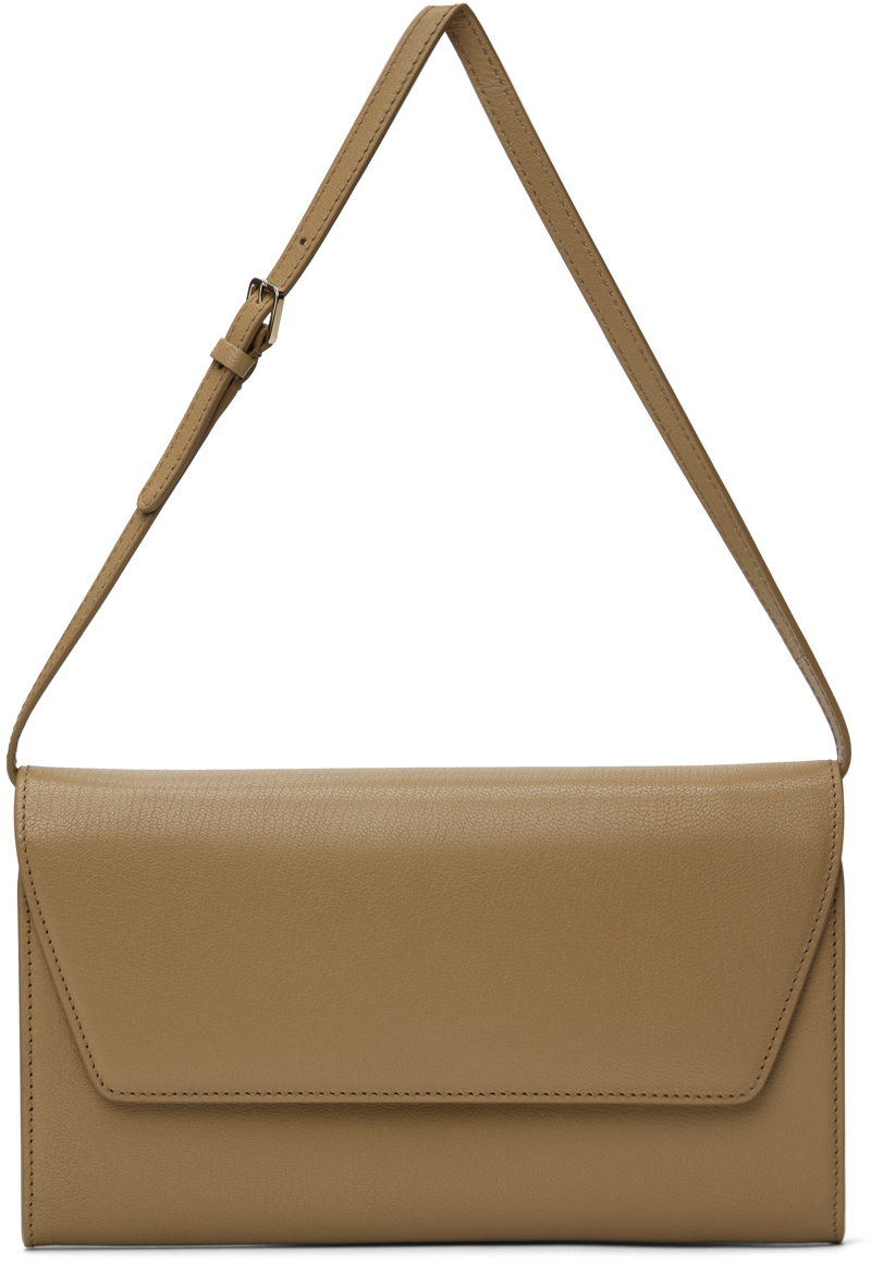 Shop The Row Tan Evening Clutch In Wclg Warm Chestnut L